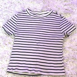 Women small, cropped tee.